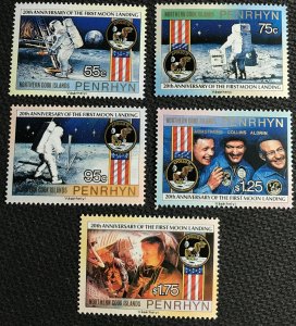Penrhyn Islands MNH #374-377 Singles (5) Apollo 11 Moon Landing SCV $12.00 L37