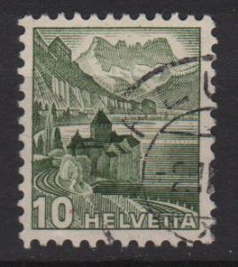 SWITZERLAND 1948 - Scott  317 used - 10c, Chillon Castle 