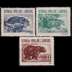 ALBANIA 1961 - Scott# 589-91 Wildlife Set of 3 LH