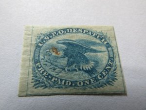 US Carriers' Stamps, U.S.P.O. Despatch, Scott #LO2 Blue Eagle 1851, MH N...