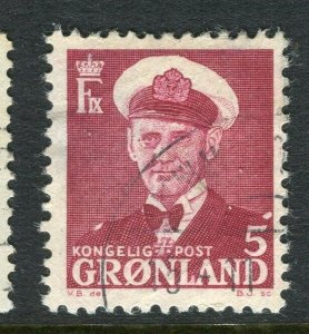 GREENLAND; 1950 early Frederik IX issue fine used 5ore. value