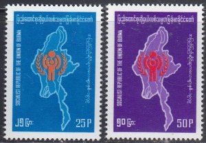burma  scott no 273-74  mnh