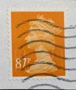 GREAT BRITAIN MACHINS SRLF ADHESIVE 2012  87p YELLOW-ORANGE  SGU2930  USED