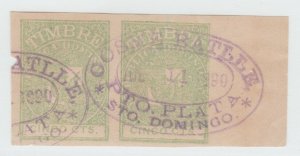 Dominican Republic revenue fiscal stamp 7-24-21 