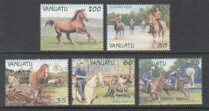 Vanuatu 799-803 Horses MNH VF