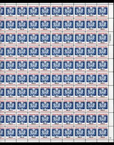 O128 4¢ Official Use Sheet of 100 Stamps MNH 1983