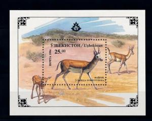 [40026] Uzbekistan 1996 Wild Animals Mammals Gazelle MNH Sheet