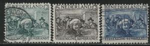 Netherlands Scott # B41 - B43, used
