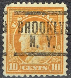 1917 10c Franklin f/BROOKLYN NY w/precancel (510-204) Nice Denom.