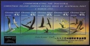 Christmas Isl 349g,349h,MNH.Michel Bl.7-I,7-II. TAIPEI-1993,INDONESIA-1993.Birds