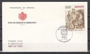 Monaco, Scott cat. 1646. Painter with Musician issue. First day cover. ^