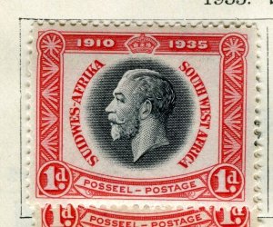 SOUTH WEST AFRICA; 1935 early GV Jubilee issue Mint hinged 1d. value