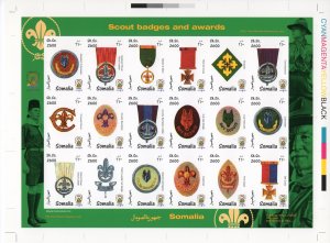 Somalia 1999 Scout Badges & Awards FINAL PROOF CHROMALIN UNIQUE !!!