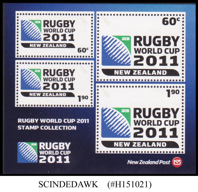 NEW ZEALAND - 2011 RUGBY WORLD CUP - MIN. SHEET MINT NH