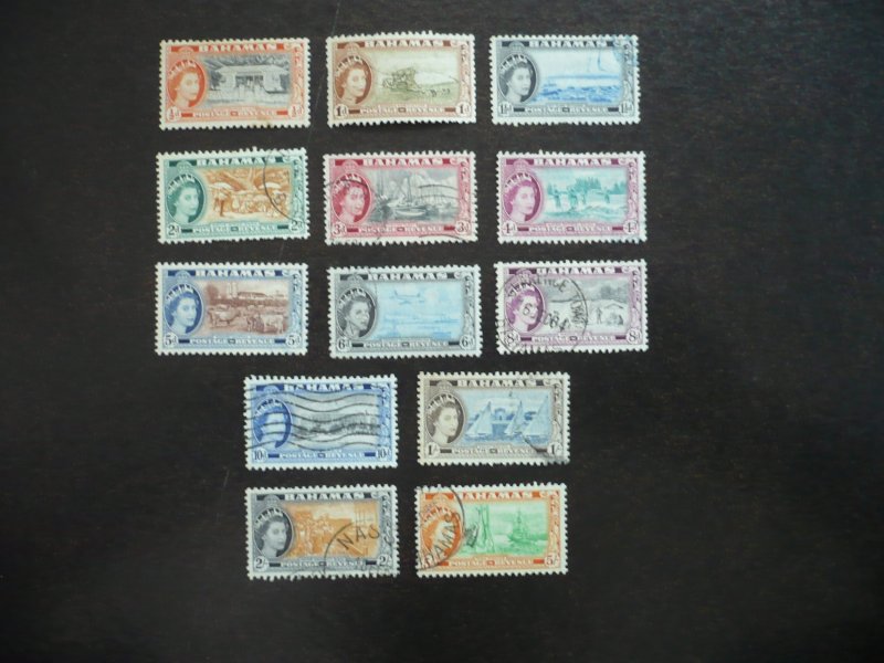 Stamps - Bahamas - Scott# 158-169,171 - Used Part Set of 13 Stamps