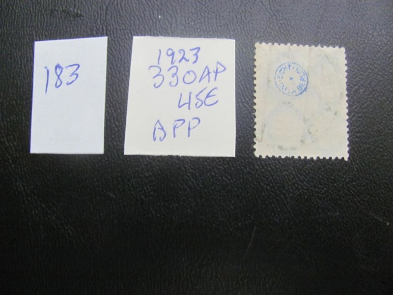 Germany 1923 USED  SIGNED BPP  MI. 330AP XF 45 EUROS (183)