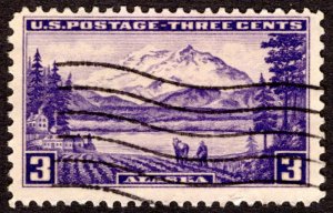 1937, US 3c, Mt. McKinley, Alaska, Used, Sc 800