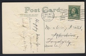 POSTAL HISTORY USA - Waynesburg PA 1909 CDS - postcard