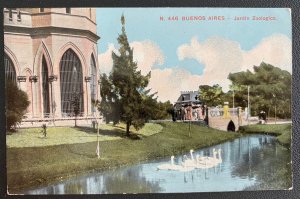 1911 Buenos Aires Argentina Picture Postcard cover to Canada Zoo Garden