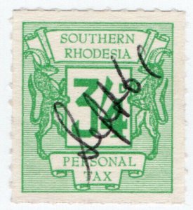 (I.B) Southern Rhodesia Revenue : Personal Tax 3/4d