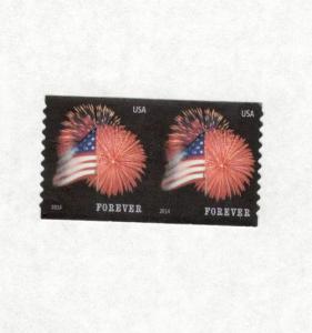 4854 Star-Spangled Banner (APU) US Coil Pair Mint/nh (free shipping offer)