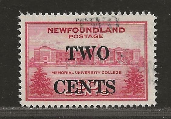 NEWFOUNDLAND  SC# 268ii  DOUBLE SURCHARGE   VF/MNH