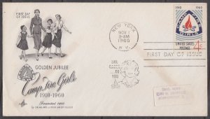 UNITED STATES USA - 1960 GOLDEN JUBILEE OF CAMP FIRE GIRLS - FDC