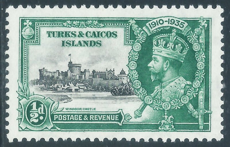 Turks and Caicos Islands, Sc #71, 1/2d MH