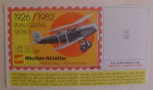 US LOCAL POST WESTERN AIR LETTER 1982 MINT NH