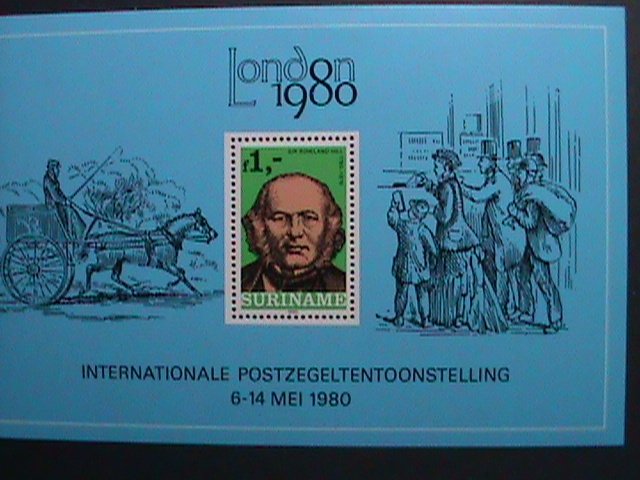 SURINAME-1980 CENTENARY-SIR ROLAND HILLS-STAMP SHOW LONDON'80  MNH S/S-VF
