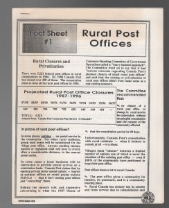 FACT SHEETS 1987 postal strike backgrounders CUPW bilingual 6 topics