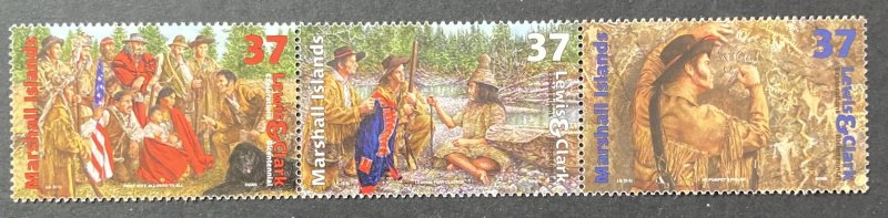 Marshall Islands 2005 #871 Strip 3, Lewis & Clark-1st Vote To All, MNH.