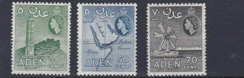 ADEN    1953 - 63    VALUES TO 70C  PERF 12 X 13 1/2    MH 