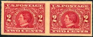 U.S. #371 MINT Pair F-VF OG 1 stamp NH 1 LH 