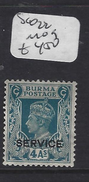 BURMA (P1312B) KGVI  SERVICE 4A  SG O22   MOG