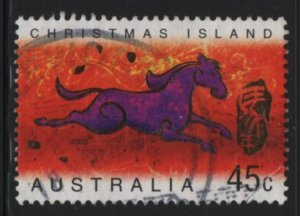 Christmas Island 2002 used Sc 434 45c Purple Horse Year of the Horse