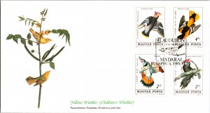 Hungary, Birds, Worldwide First Day Cover