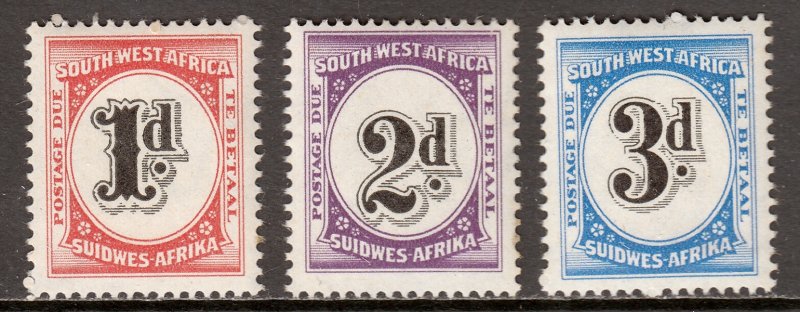 South West Africa - Scott #J91-J93 - MNH - Some gum toning - SCV $6.75