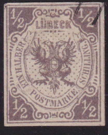 GERMANY LUBECK An old forgery of a classic stamp...........................69105