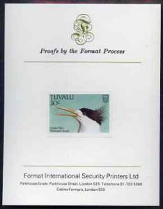 Tuvalu 1988 Crested Tern 30c imperf proof mounted on Form...