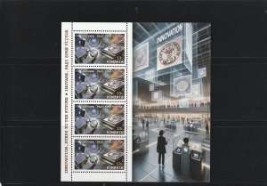 Romania STAMPS 2024 INNOVATION YEAR VIRTUAL REALITY VR POST SHEET MNH