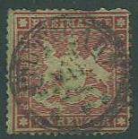 Germany Wurttemberg SC#27 Coat of Arms, 9Kr Used