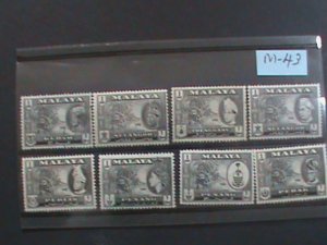 ​MALAYSIA-1957-VERY OLD MALAYA MINT 8 STAMPS-#M43 -VF- WE SHIP TO WORLD WIDE