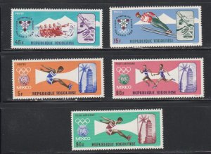 Togo # 624-627, C84-85, Mexico City Olympics, , Mint NH, 1/2 Cat.