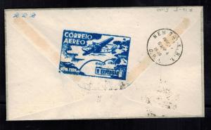 1939 Horta Portugal to Bath Maine USA First FLight Cover FFC Sage Cachet 