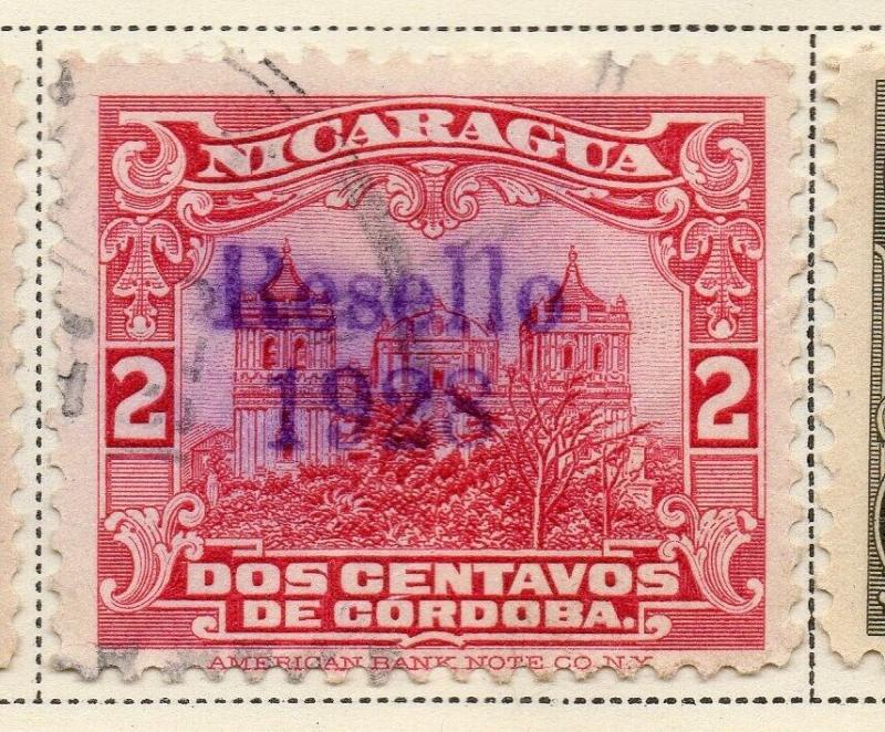 Nicaragua 1928 Early Issue Fine Used 2c. Optd 323656