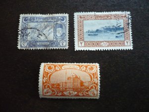 Stamps - Turkey - Scott# 421,426,429 - Mint Hinged & Used Part Set of 3 Stamps