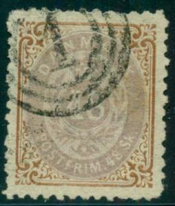 DENMARK #24b (27v1), 48sk bicolor, used w/INVERTED FRAME, Jensen certificate,