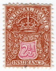 (I.B) George V Revenue : National Health & Insurance 2½d