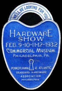 1932 US Poster Stamp We’ll Be Looking For You Hardware Association Hardware Show